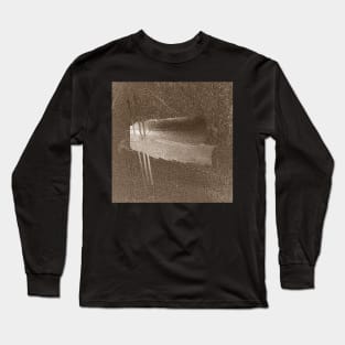 Minimalist Abstract Pattern in Bronze Shades Long Sleeve T-Shirt